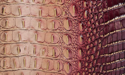 Shop Brahmin Katie Croc Embossed Leather Crossbody Bag In Autumn Ombre Mini Melbourne