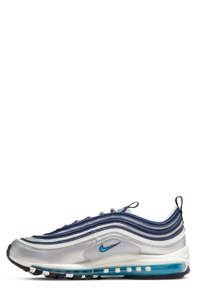 Shop Nike Air Max 97 Sneaker In Metallic Silver/ Chlorine Blue