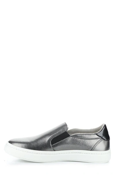 Shop Bos. & Co. Chuska Slip-on Sneaker In Nickel/ Grey Metallic/ Patent
