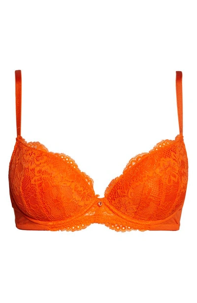 Ann Summers Sexy Lace Planet nylon blend plunge bra in orange