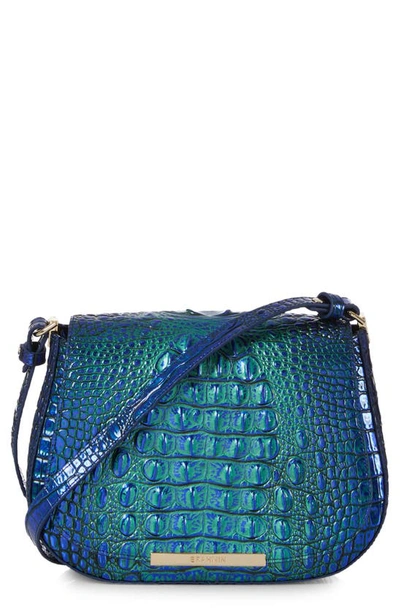 Shop Brahmin Nadine Small Leather Crossbody Bag In Royalty Ombre Melbourne