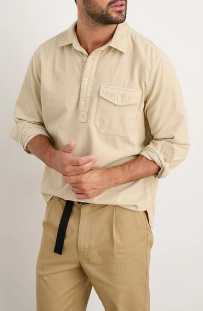 Shop Alex Mill Corduroy Popover Shirt In Light Putty