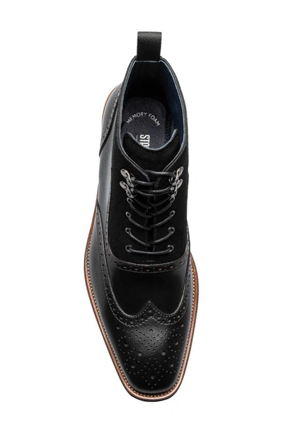 Shop Stacy Adams Malone Wingtip Boot In Black