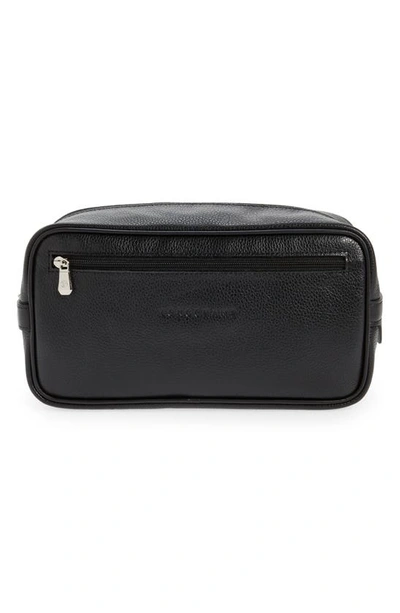 Shop Longchamp Le Foulonné Leather Toiletry Case In Black