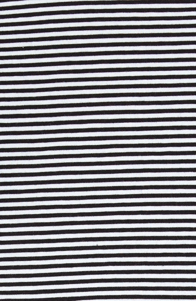 Shop Nordstrom Kids' Everyday A-line Knit Dress In Black- White Stripe