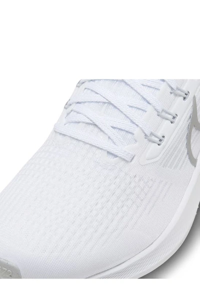 Shop Nike Air Zoom Pegasus 39 Running Shoe In White/ Platinum/ Grey