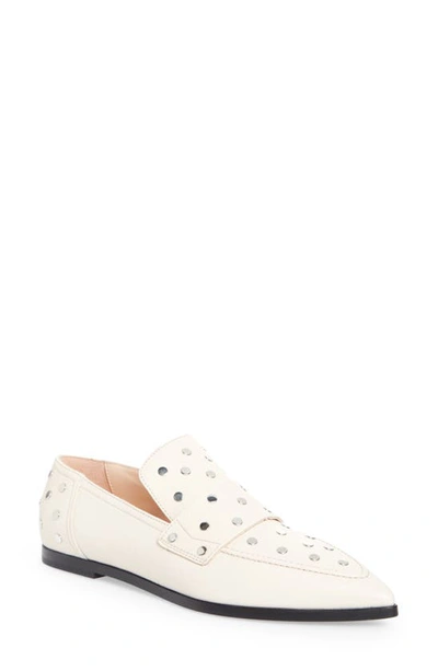 Ines Studded Loafer In White