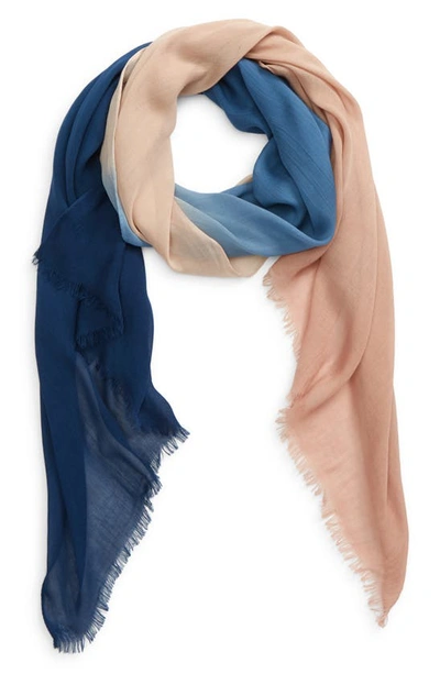 Shop Sole Society Fringe Trim Scarf In Pastel Pink