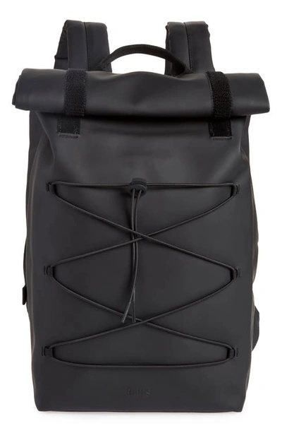 Rains Velcro Rolltop Backpack In Black | ModeSens
