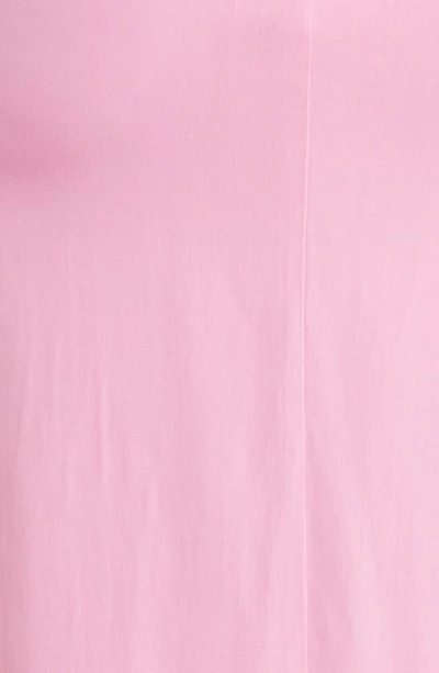 Shop Self-portrait Wrap Front Stretch Crepe Dress In Pop Pink