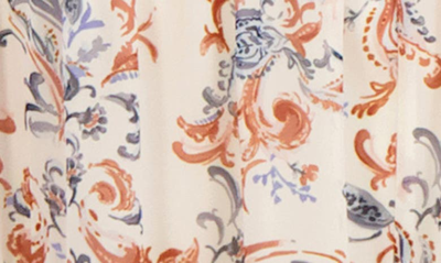 Julia Jordan Floral Print Long Sleeve Midi Dress In Ivory Multi
