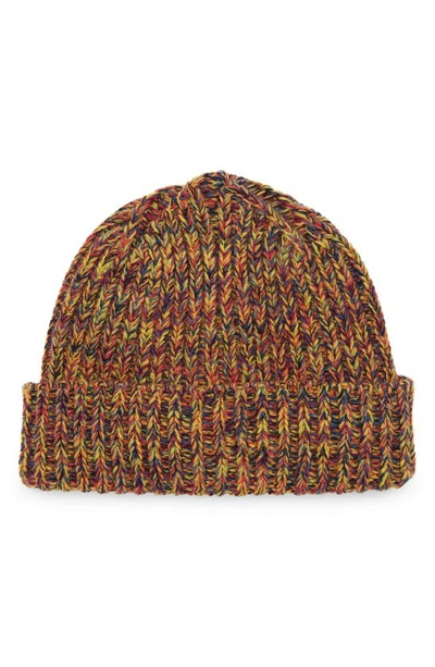 Shop Chloé Cashmere & Wool Rib Beanie In Red/ Yellow Multi