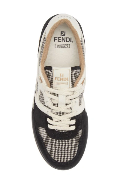 Shop Fendi Match Mixed Media Sneaker In Ner/ B.ice/ Bia.ner/ Ne