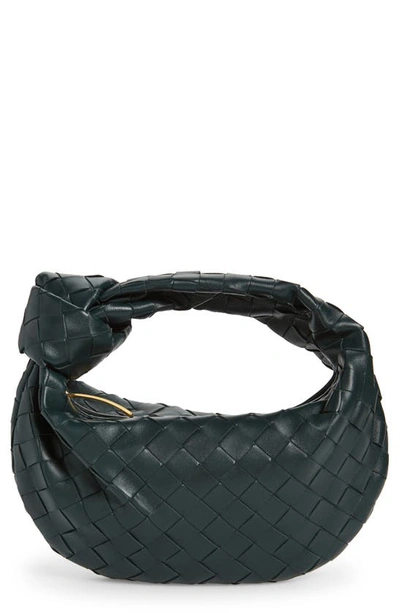 Shop Bottega Veneta Mini Jodie Leather Hobo In Inkwell-gold