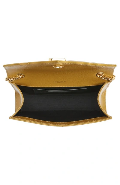 Shop Saint Laurent Small Envelope Calfskin Leather Shoulder Bag In 3331 Golden