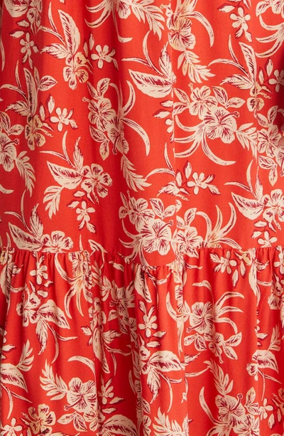 Shop Beachlunchlounge Freesia Print Maxi Dress In Hawaiian Coral