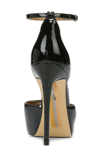 Shop Sam Edelman Florencia Ankle Strap Peep Toe Pump In Black