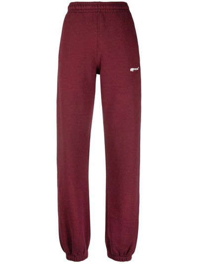 Shop Off-white Logo-detail Sweatpants In Red