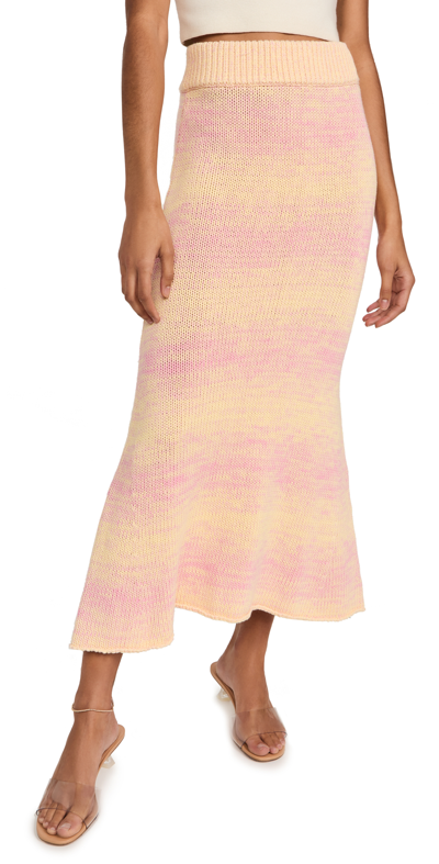 Shop Olivia Rubin Maddox Skirt In Pink Yellow