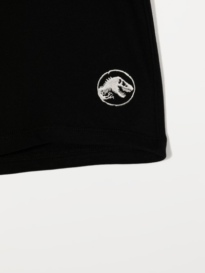 Shop Molo X Jurassic World Embroidered Shorts In Black