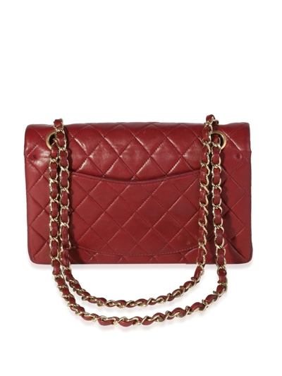 Pre-owned Chanel 2000-2002 Double Flap Shoulder Bag In Red