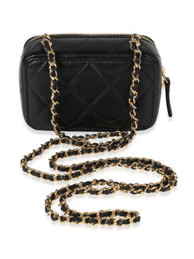 Pre-owned Chanel Quilted Cc Mini Bag In Black