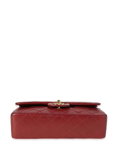 Pre-owned Chanel 2000-2002 Double Flap Shoulder Bag In Red