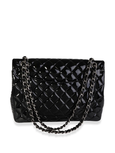 Pre-owned Chanel 2011 Double Flap Shoulder Bag In Black