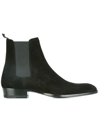 Saint Laurent Wyatt 30 Otterproof Chelsea Boot In Nero