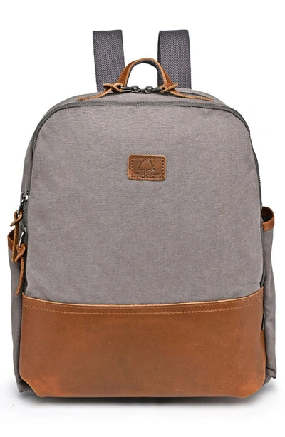 Shop The Same Direction Magnolia Hill Canvas Backpack In Grey
