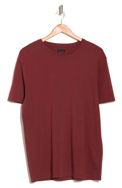 Shop 14th & Union Short Sleeve Interlock T-shirt In Burgundy Brick