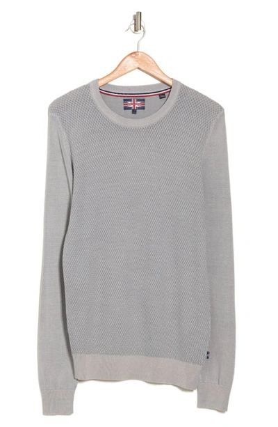 Shop Soul Of London Textured Sweater In Light Grey