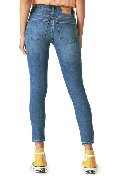 Lucky Brand Bridgette Distressed High Waist Ankle Crop Skinny Jeans In Finchley Road