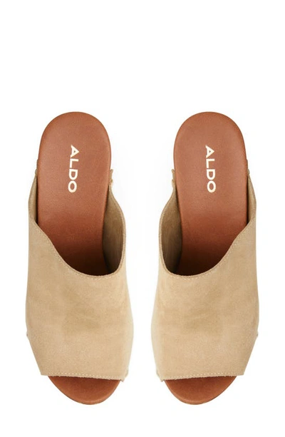 Shop Aldo Drenania Platform Sandal In Medium Beige