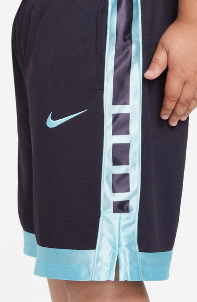 Shop Nike Kids' Elite Basketball Shorts In Cave Purple/ Copa/ Copa