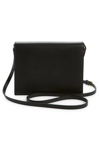 Shop Dolce & Gabbana Dg Logo Flap Leather Crossbody Bag In Black