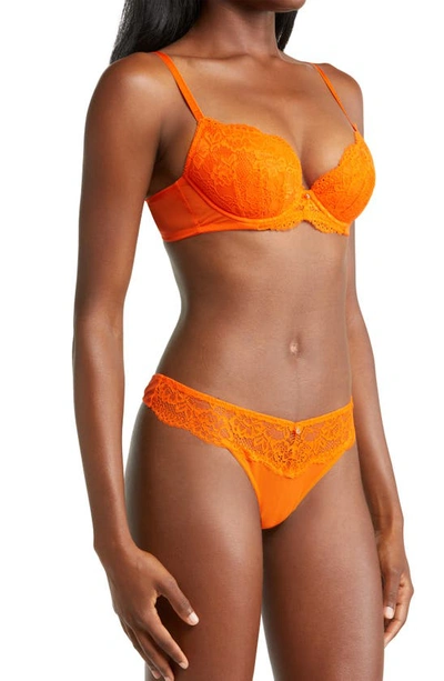 Buy Ann Summers Orange Sexy Lace Planet Padded Plunge Bra from