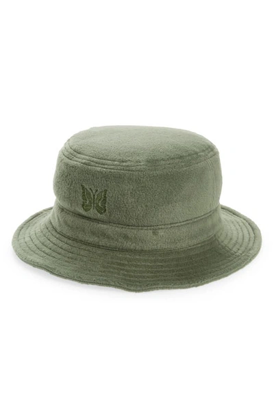 Shop Needles X End. Fleece Bucket Hat In A-green 0550