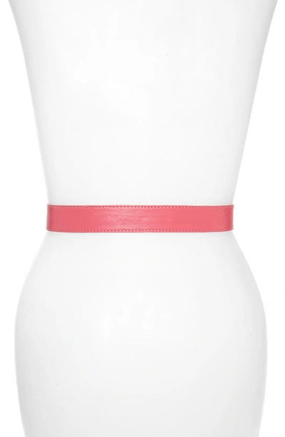Raina Sally Shell Clasp Leather Belt In Pink