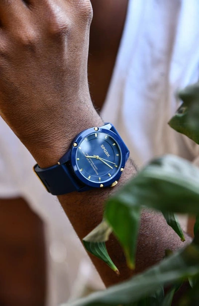 Spgbk Watches Unisex Smith Blue Silicone Strap Watch 44mm In Navy