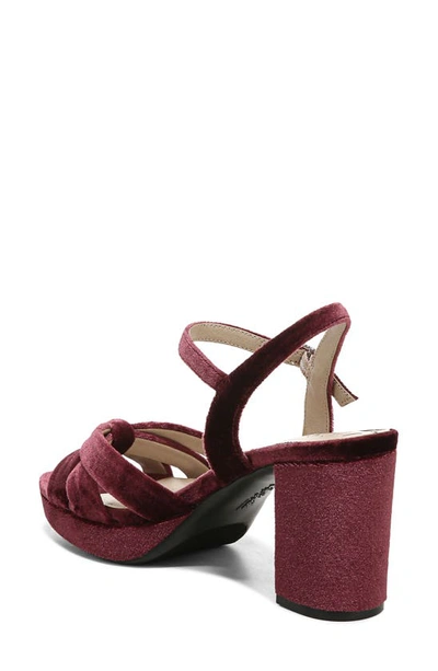 Shop Lifestride Lucky Block Heel Platform Sandal In Pinot Noir