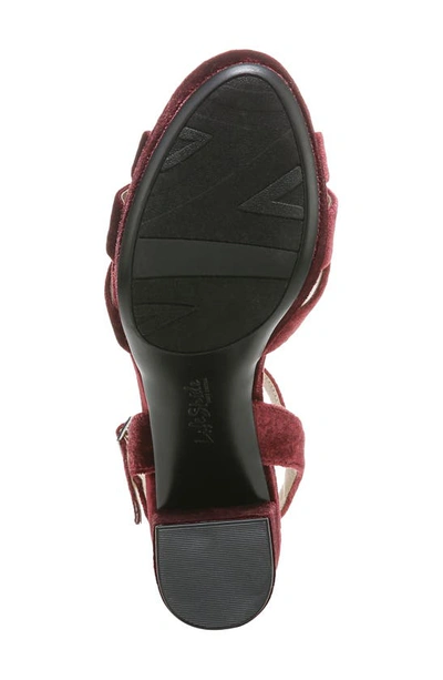 Lifestride Lucky Block Heel Platform Sandal In Pinot Noir