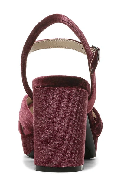 Shop Lifestride Lucky Block Heel Platform Sandal In Pinot Noir