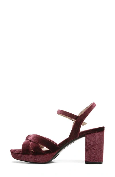 Shop Lifestride Lucky Block Heel Platform Sandal In Pinot Noir