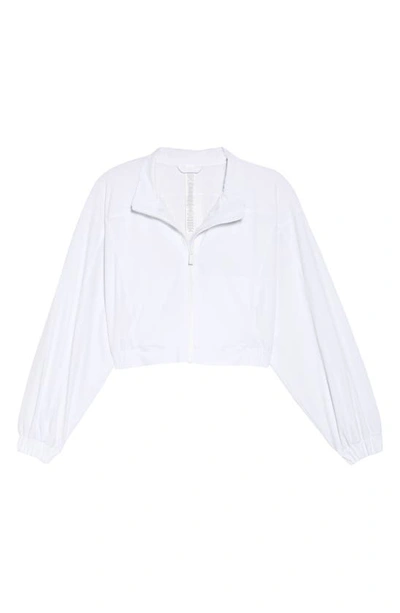 Alo Yoga Clubhouse Cropped Jacket In White