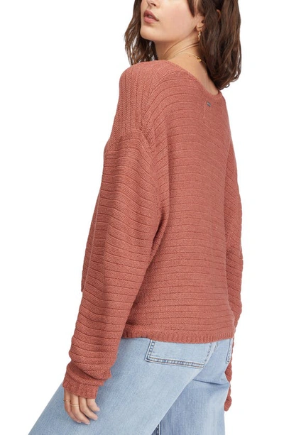 Shop Billabong Every Day Cotton Blend Sweater In Red Clay