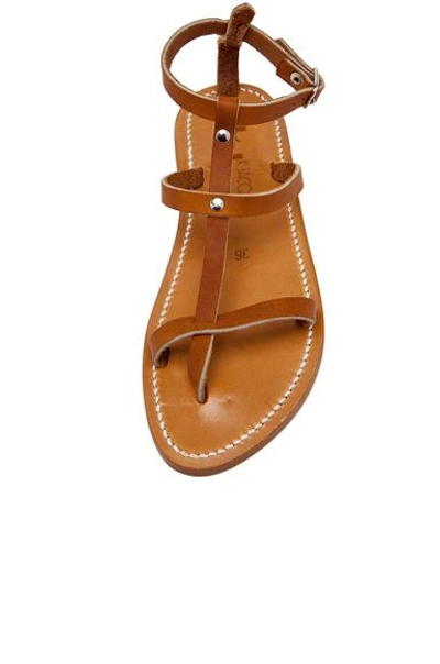 Shop Kjacques K. Jacques Gina Leather Sandals In Natural