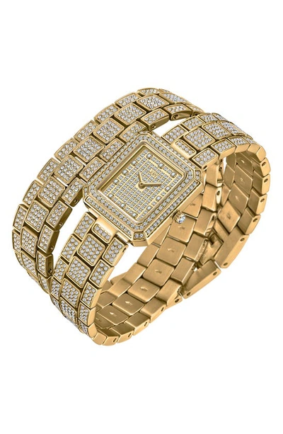 Jbw Arc Diamond Wrap Bracelet Watch, 23mm In Gold