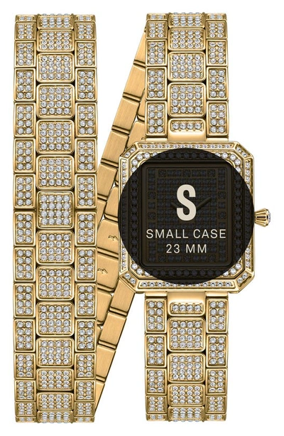 Jbw Arc Diamond Wrap Bracelet Watch, 23mm In Gold
