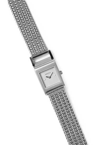 Breda Revel Mesh Strap Watch, 18mm In Silver